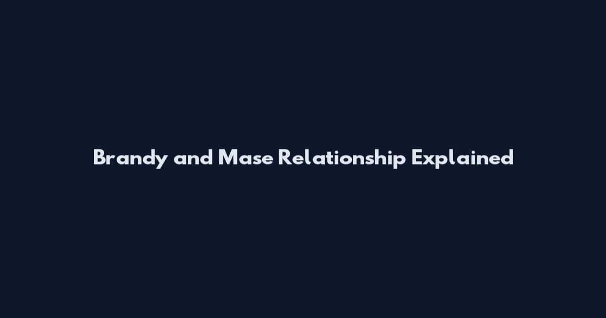 Brandy and Mase Relationship Explained