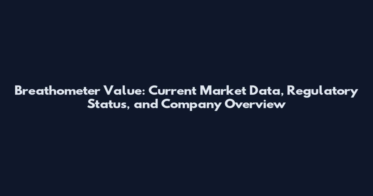 Breathometer Value: Current Market Data, Regulatory Status, and Company Overview