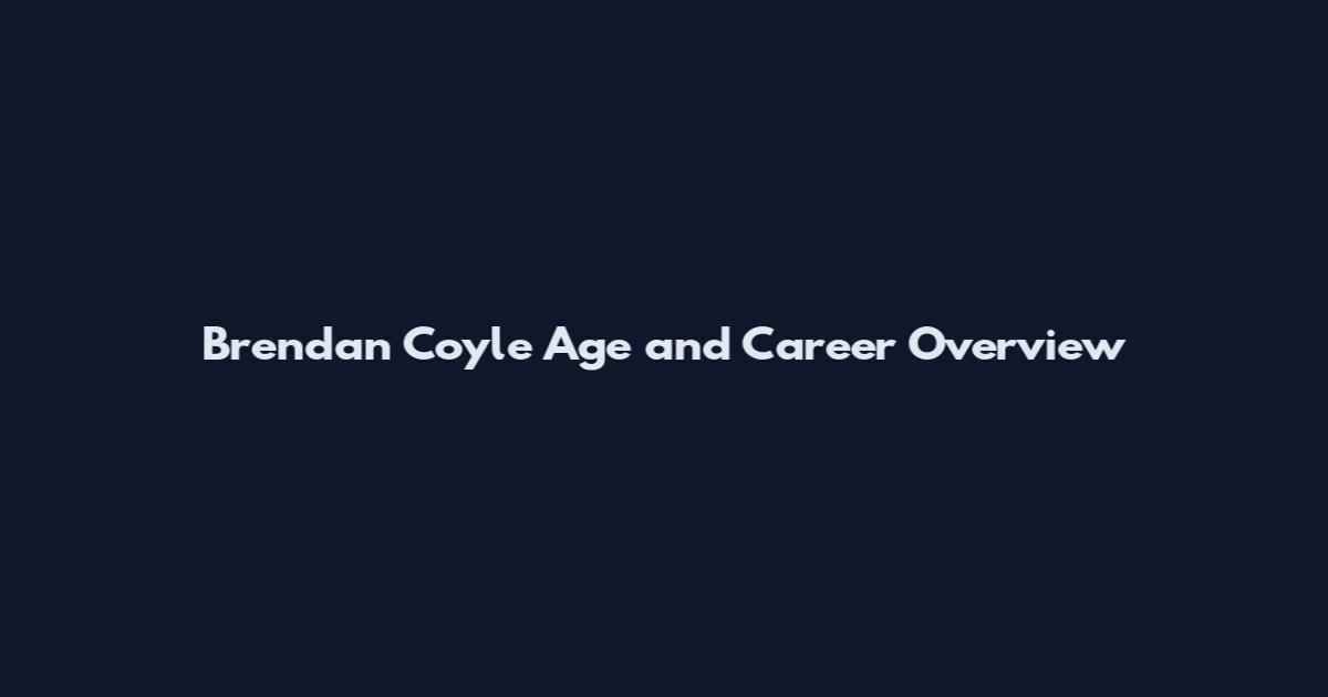 Brendan Coyle Age and Career Overview