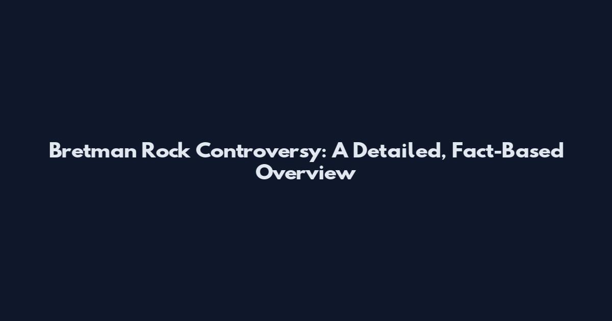 Bretman Rock Controversy: A Detailed, Fact-Based Overview