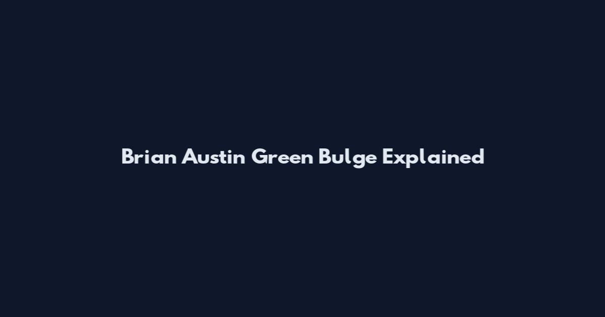 Brian Austin Green Bulge Explained