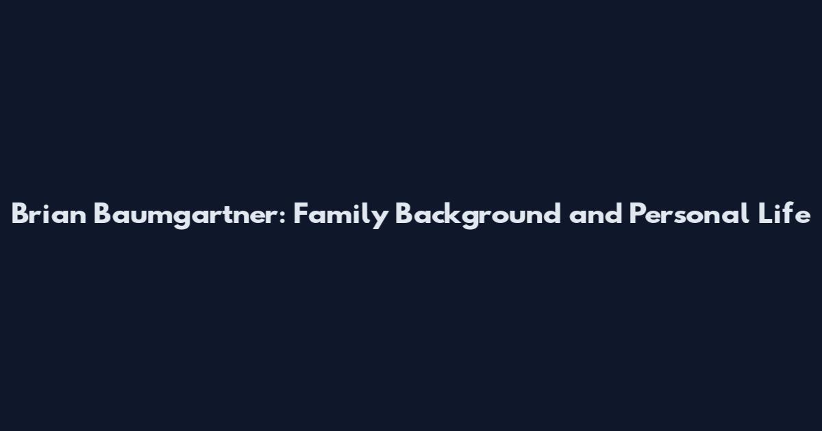 Brian Baumgartner: Family Background and Personal Life
