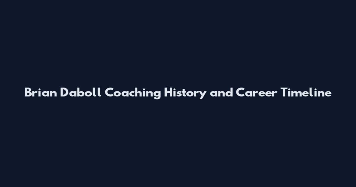 Brian Daboll Coaching History and Career Timeline