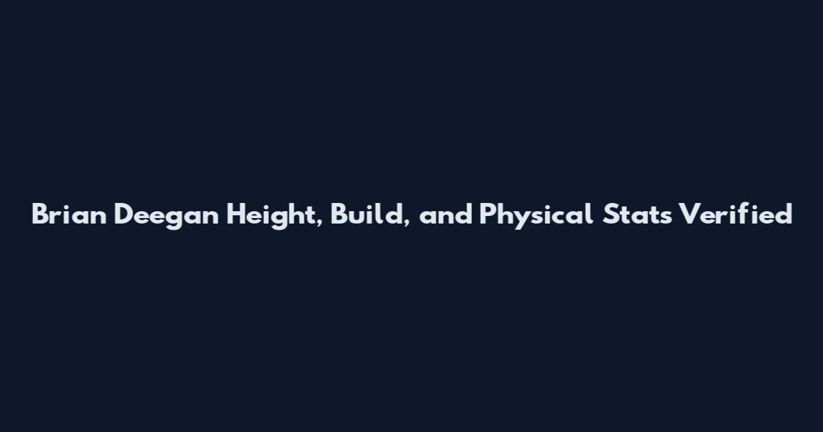 Brian Deegan Height, Build, and Physical Stats Verified