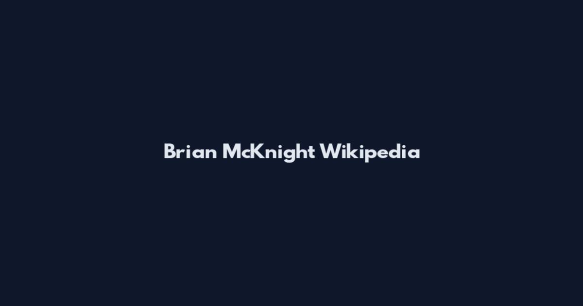 Brian McKnight Wikipedia