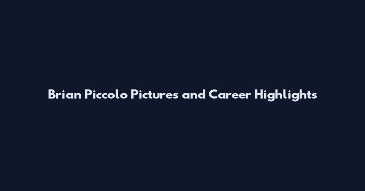 Brian Piccolo Pictures and Career Highlights