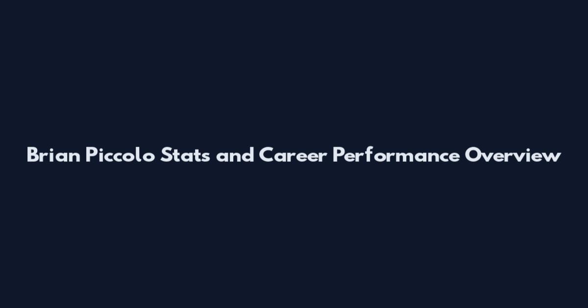 Brian Piccolo Stats and Career Performance Overview