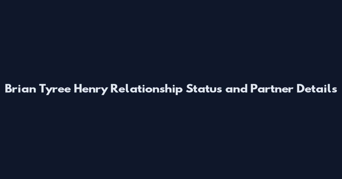 Brian Tyree Henry Relationship Status and Partner Details