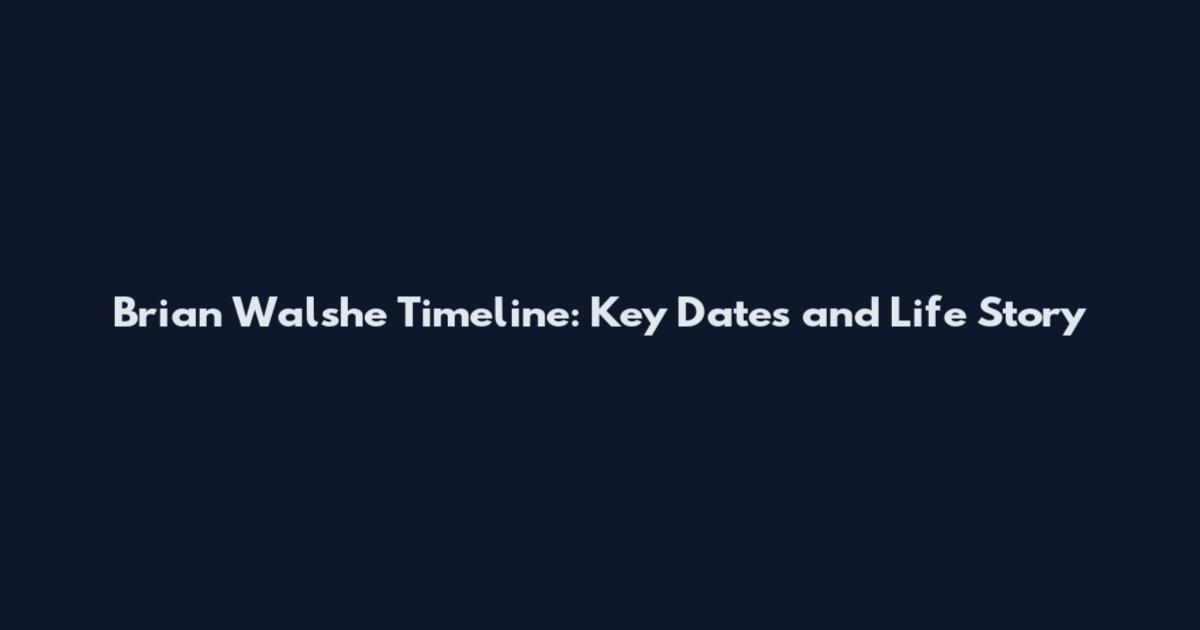 Brian Walshe Timeline: Key Dates and Life Story