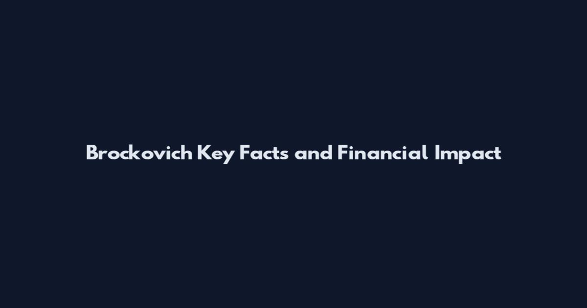 Brockovich Key Facts and Financial Impact