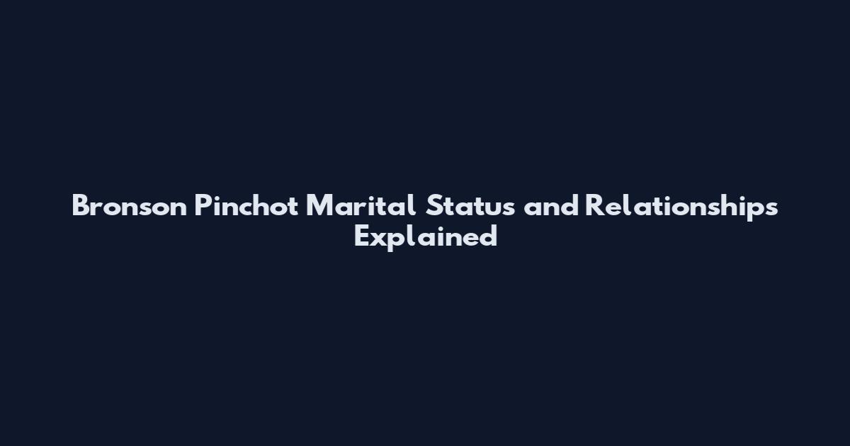 Bronson Pinchot Marital Status and Relationships Explained