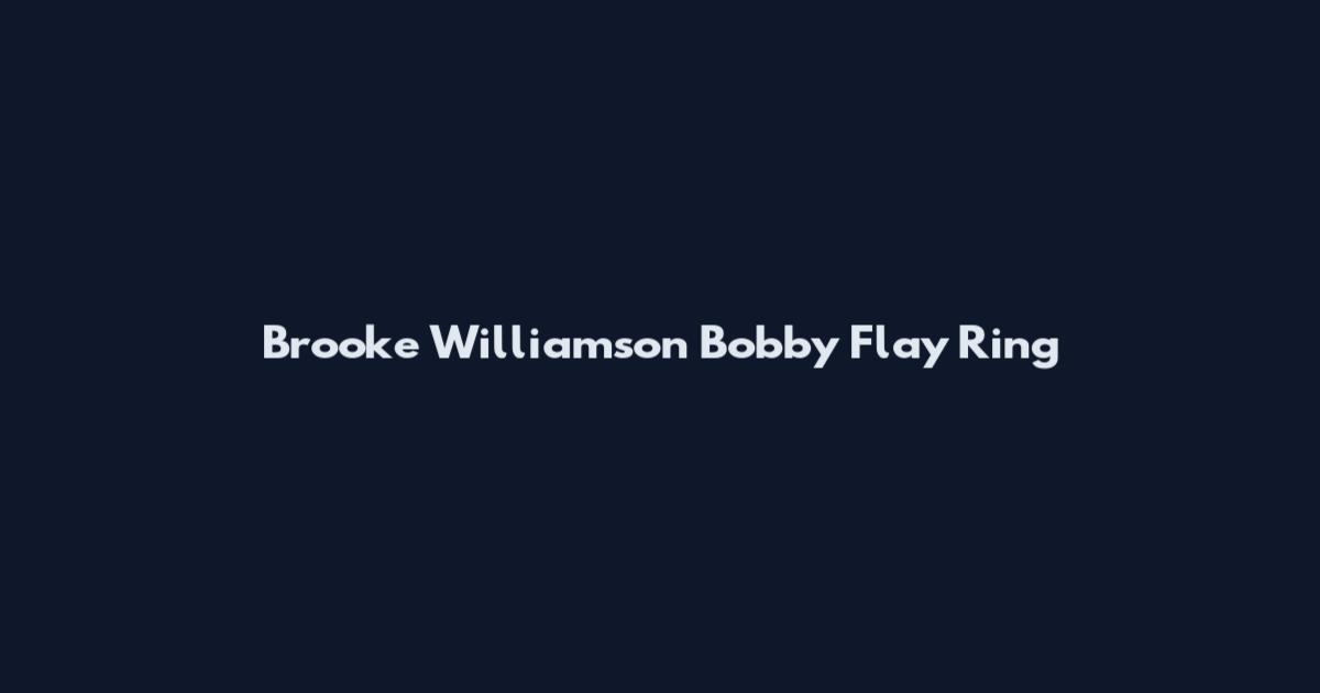 Brooke Williamson Bobby Flay Ring