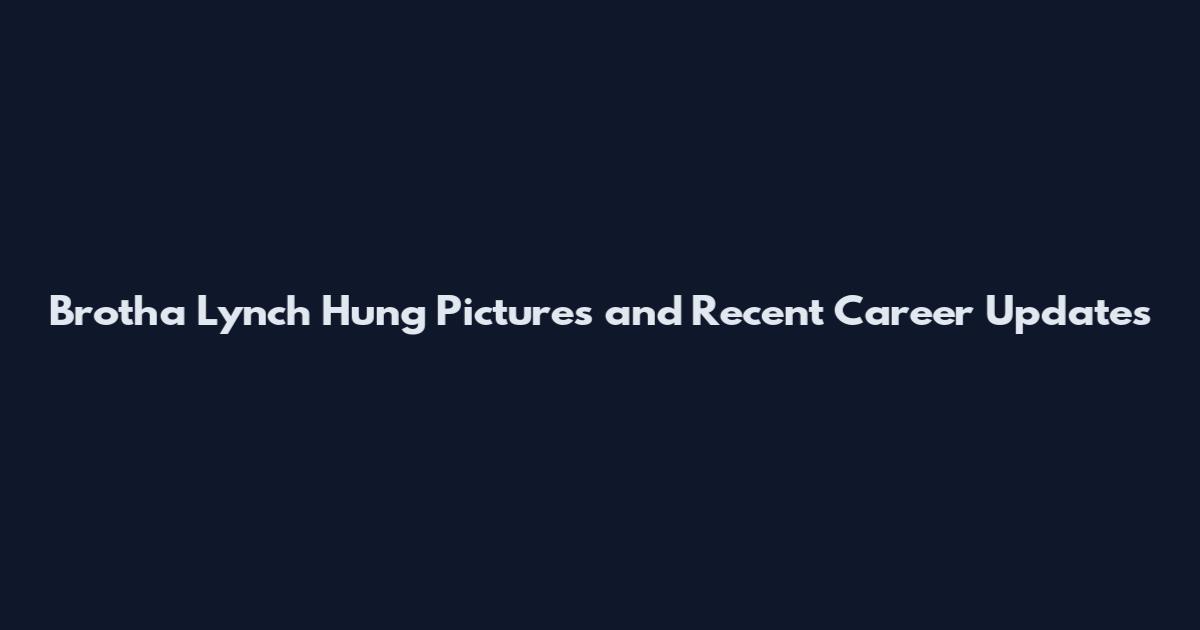 Brotha Lynch Hung Pictures and Recent Career Updates