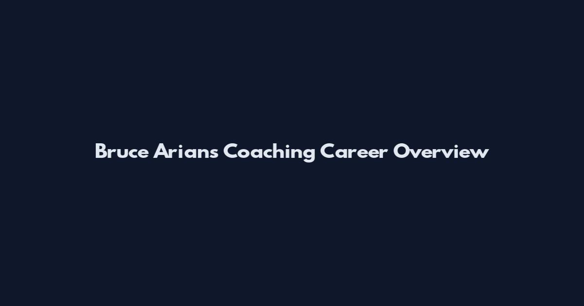 Bruce Arians Coaching Career Overview