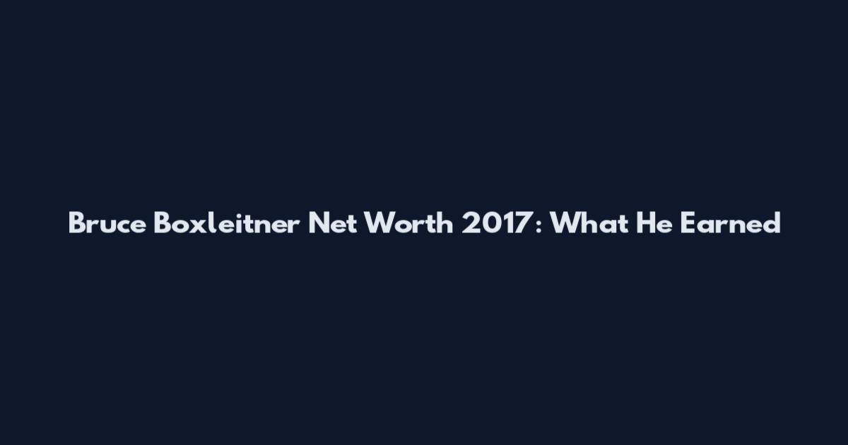 Bruce Boxleitner Net Worth 2017: What He Earned