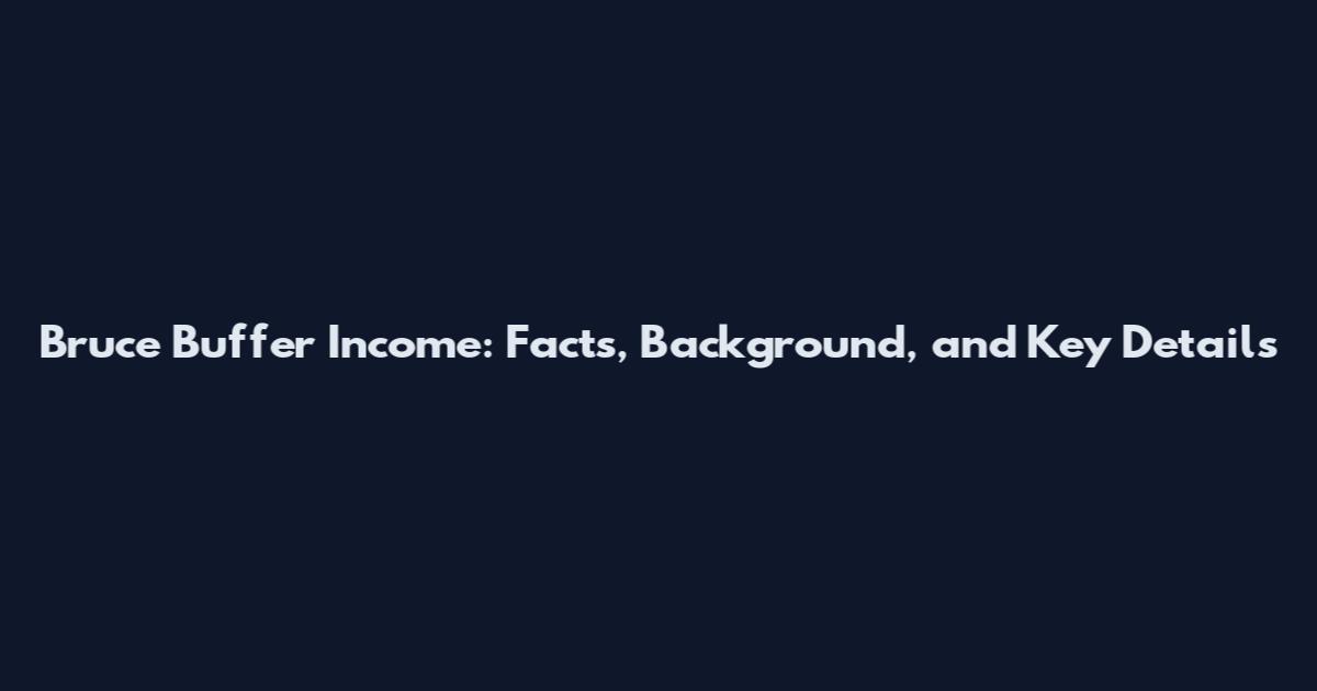 Bruce Buffer Income: Facts, Background, and Key Details
