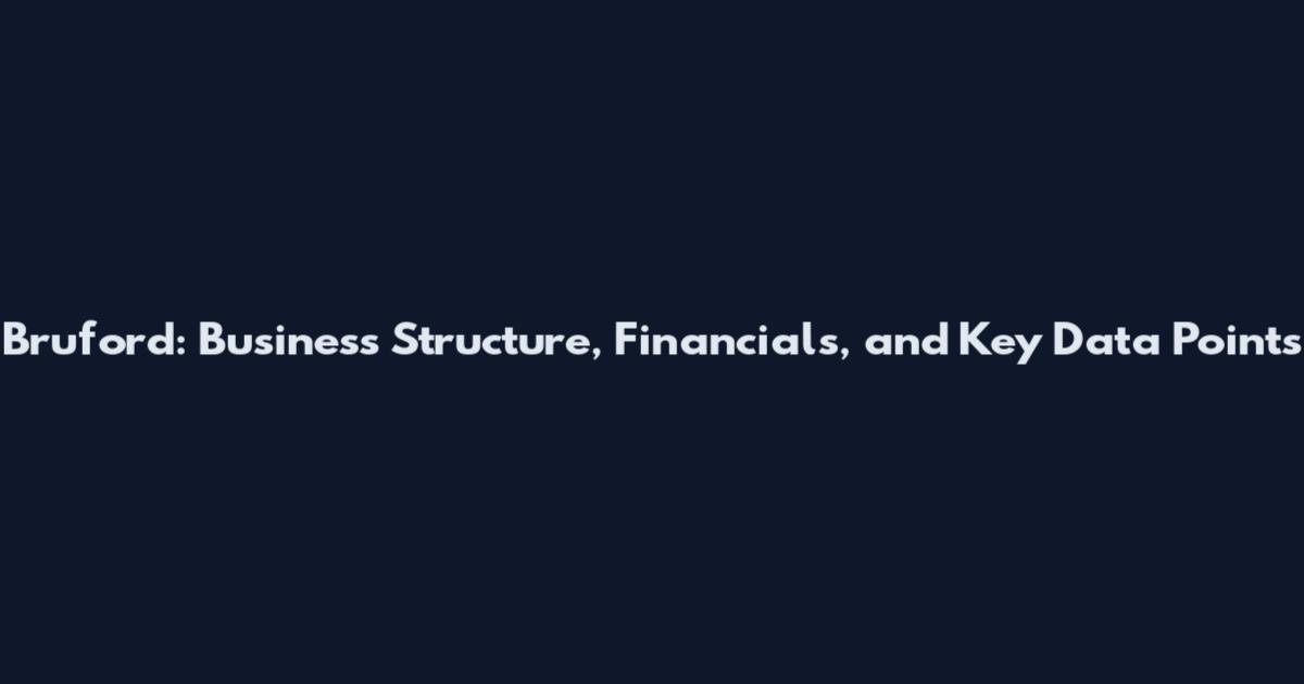 Bruford: Business Structure, Financials, and Key Data Points