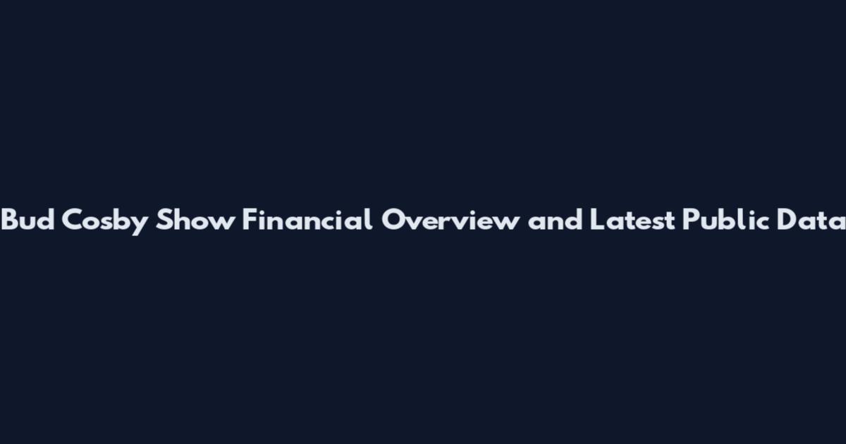 Bud Cosby Show Financial Overview and Latest Public Data