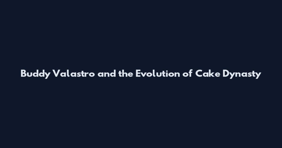 Buddy Valastro and the Evolution of Cake Dynasty