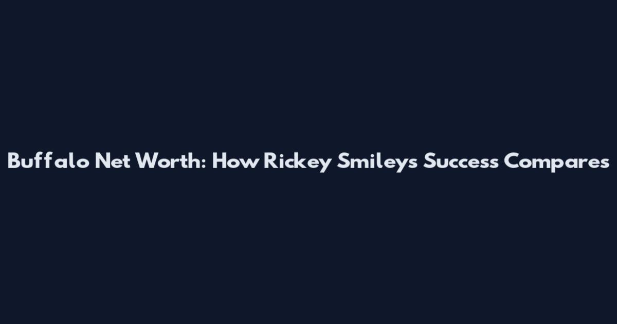 Buffalo Net Worth: How Rickey Smiley's Success Compares
