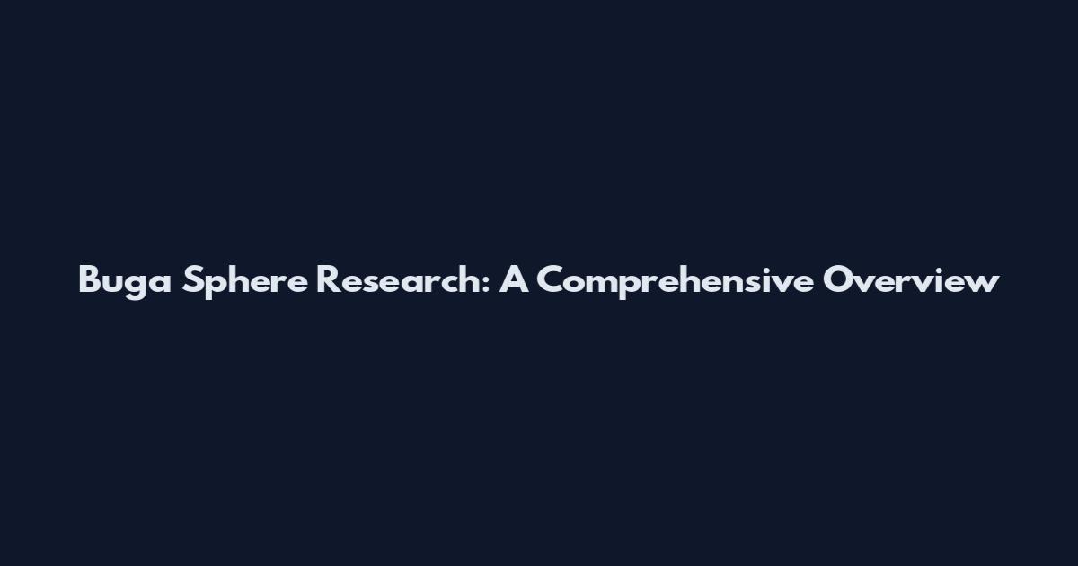 Buga Sphere Research: A Comprehensive Overview