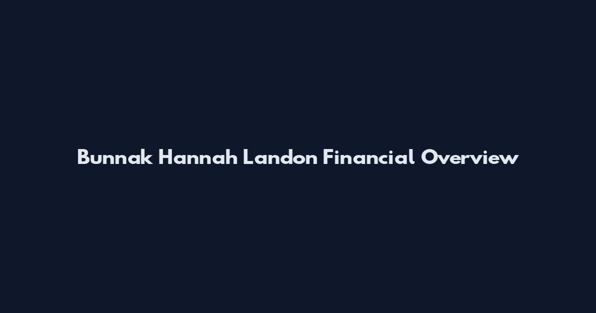 Bunnak Hannah Landon Financial Overview