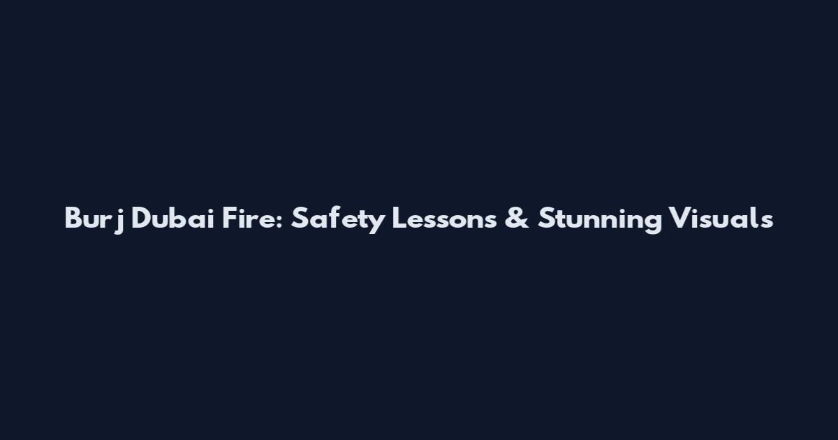 Burj Dubai Fire: Safety Lessons & Stunning Visuals