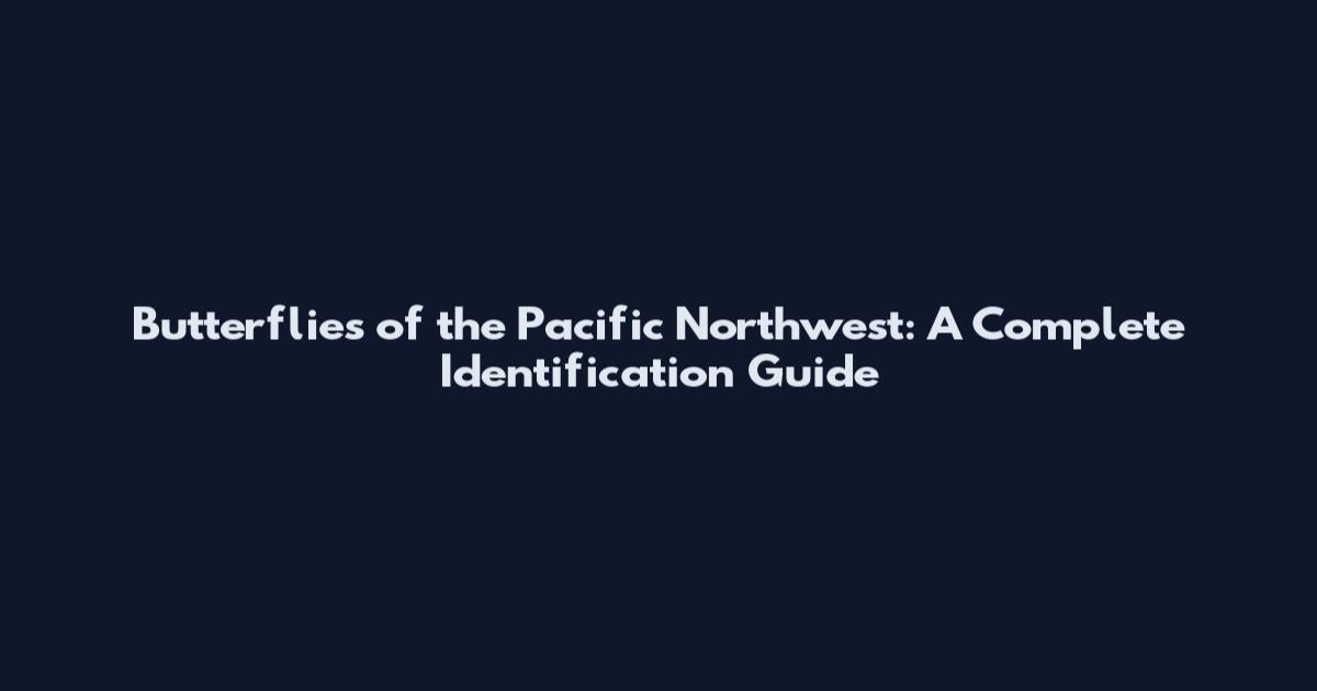 Butterflies of the Pacific Northwest: A Complete Identification Guide