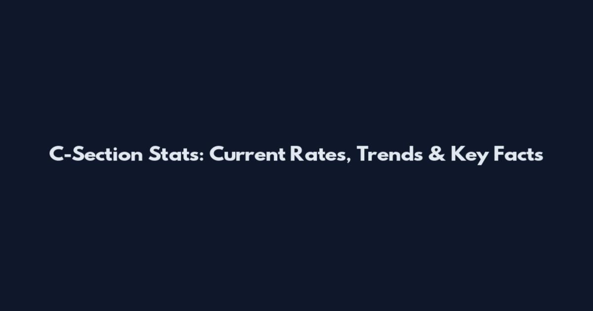 C-Section Stats: Current Rates, Trends & Key Facts