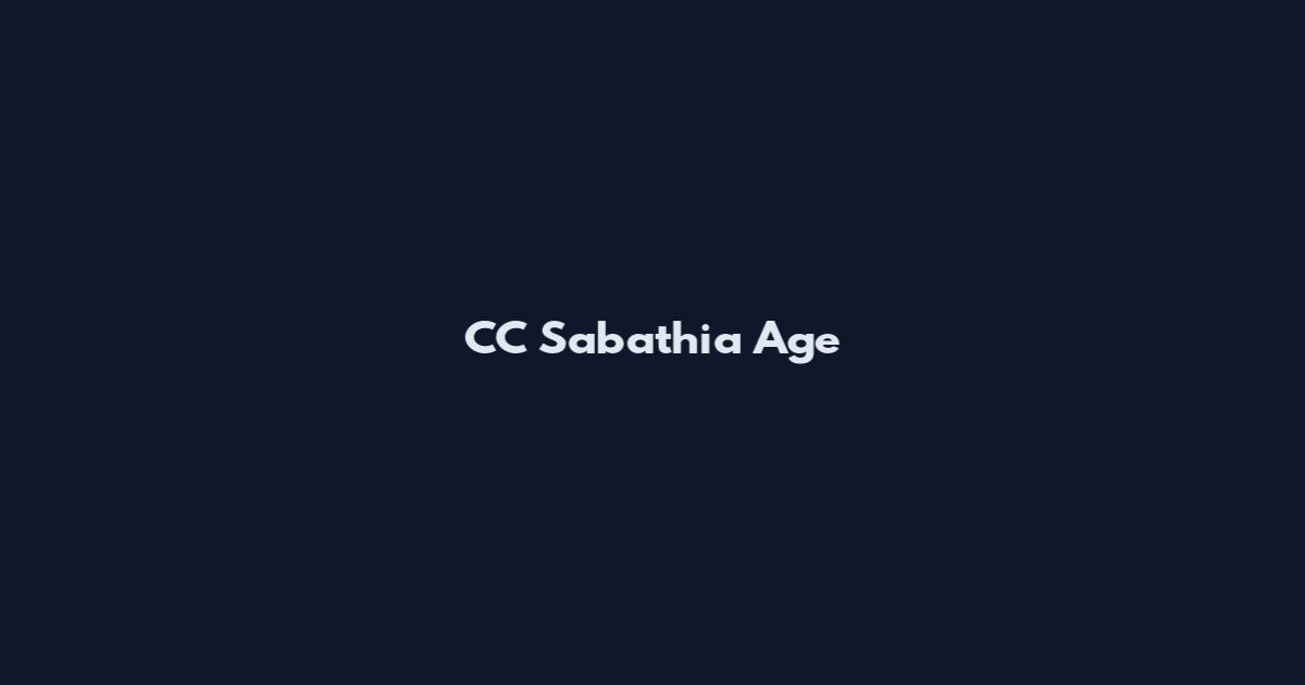 CC Sabathia Age