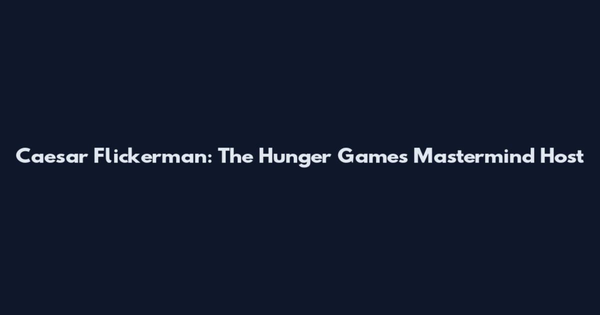Caesar Flickerman: The Hunger Games' Mastermind Host