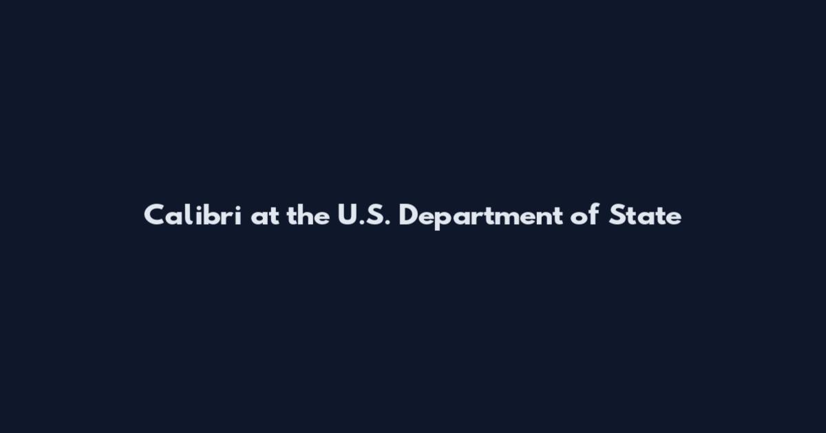 Calibri at the U.S. Department of State