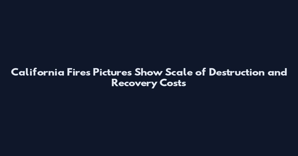 California Fires Pictures Show Scale of Destruction and Recovery Costs