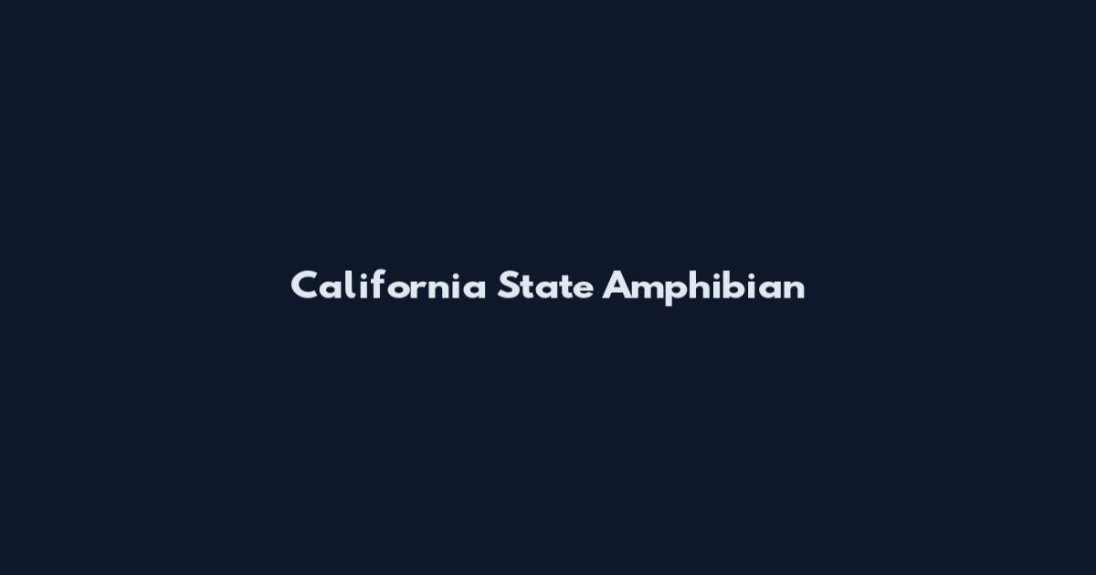 California State Amphibian