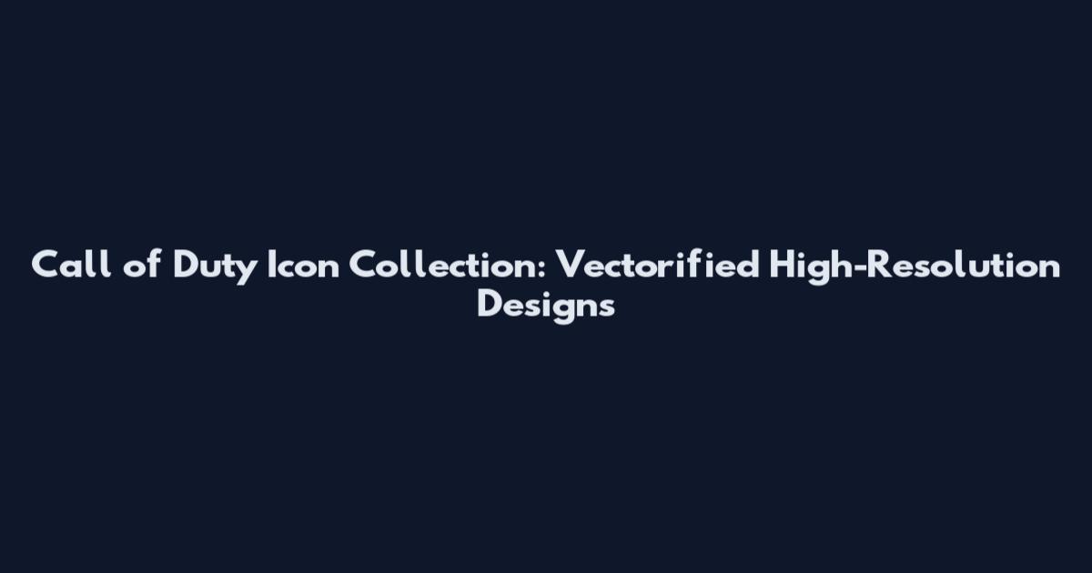 Call of Duty Icon Collection: Vectorified High-Resolution Designs