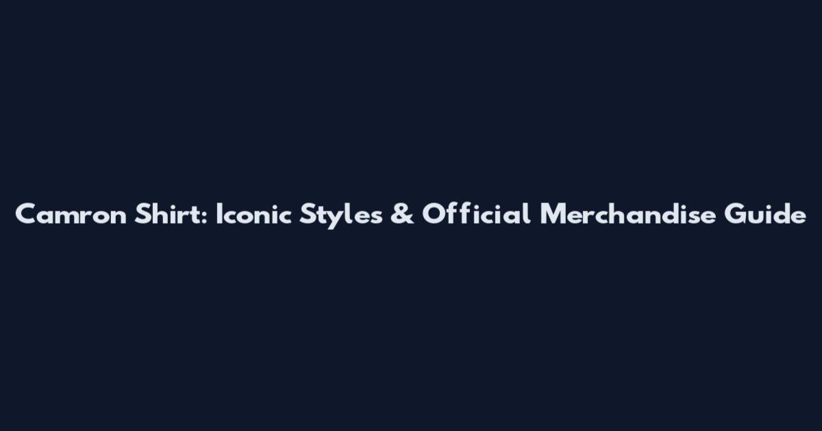 Cam'ron Shirt: Iconic Styles & Official Merchandise Guide