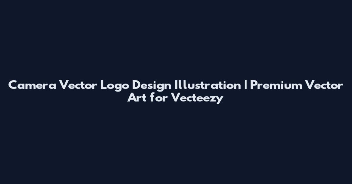 Camera Vector Logo Design Illustration | Premium Vector Art for Vecteezy