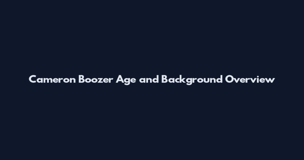 Cameron Boozer Age and Background Overview
