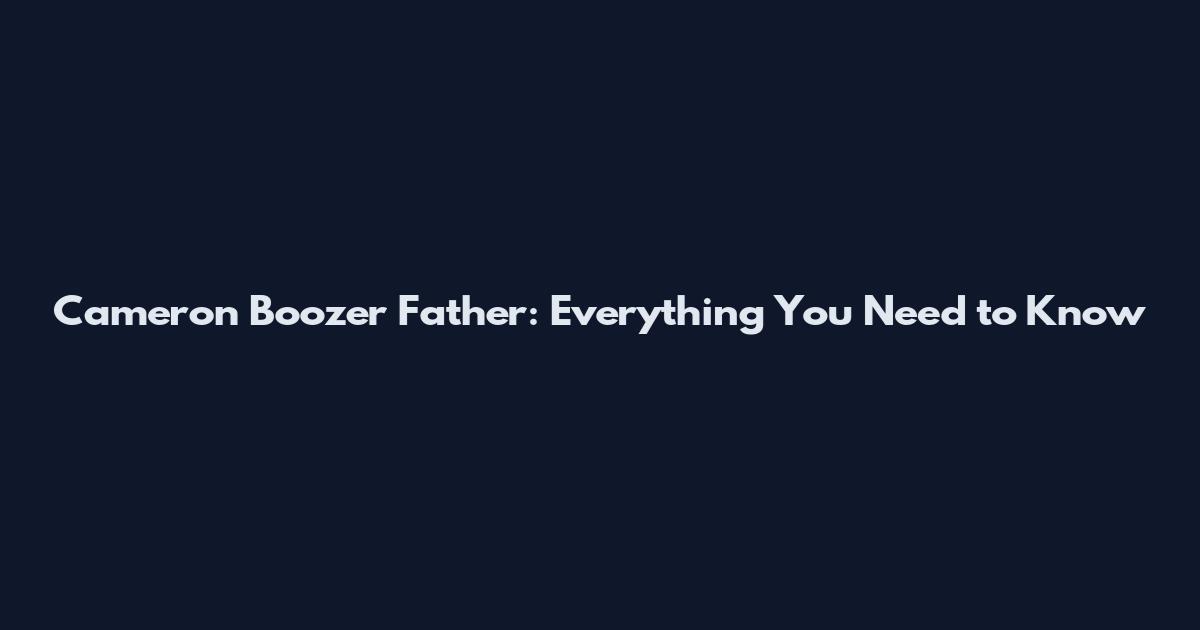 Cameron Boozer Father: Everything You Need to Know