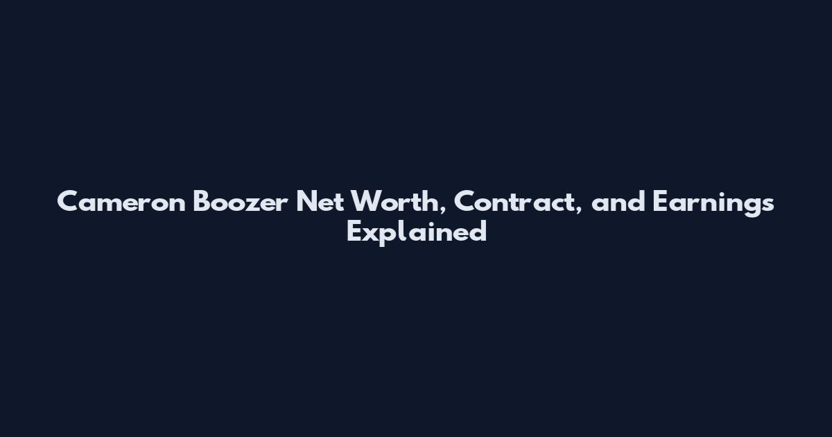 Cameron Boozer Net Worth, Contract, and Earnings Explained