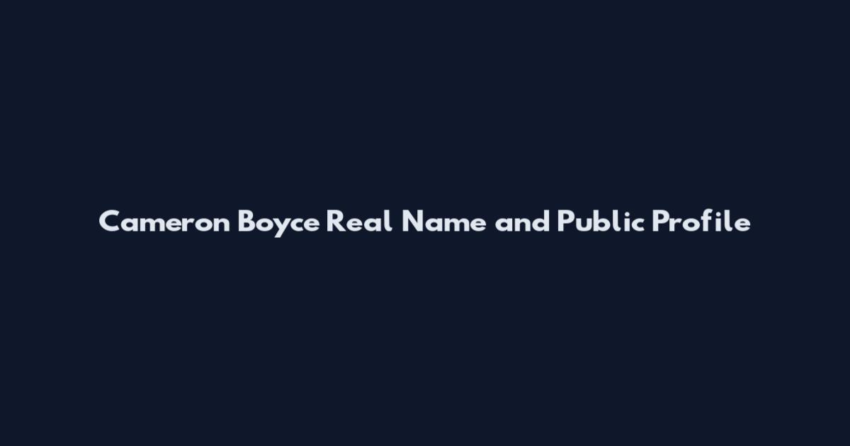 Cameron Boyce Real Name and Public Profile
