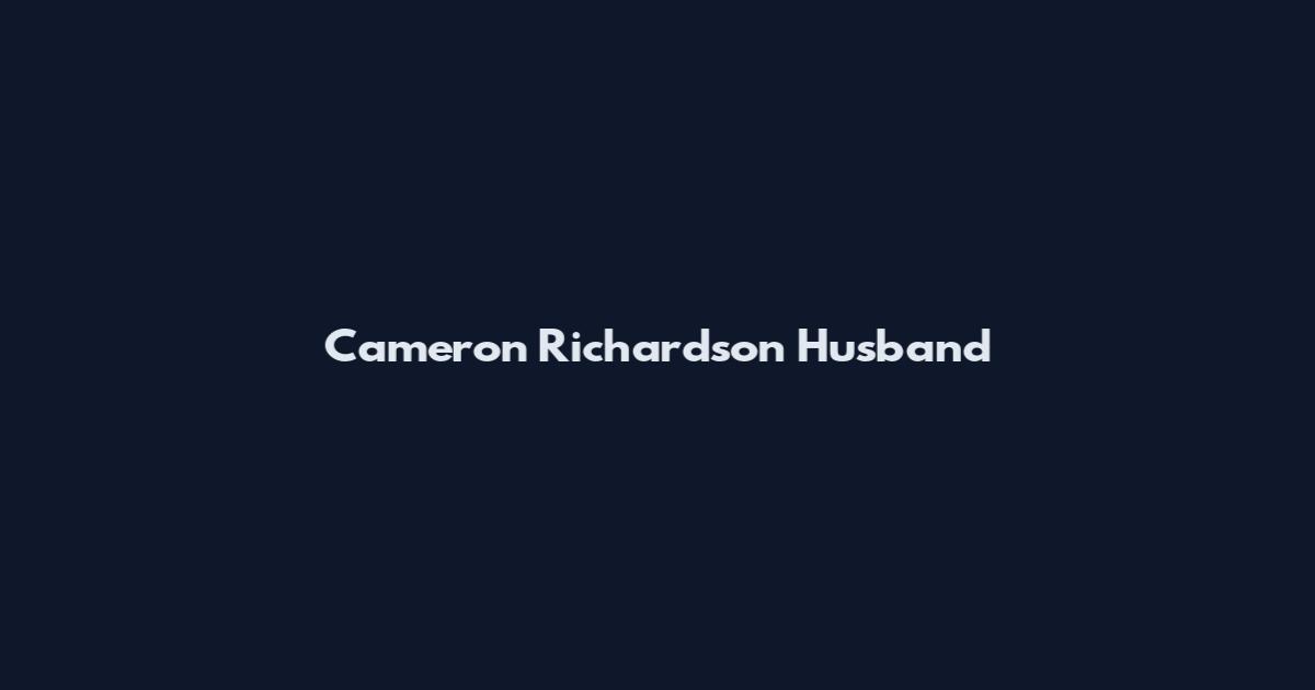 Cameron Richardson Husband