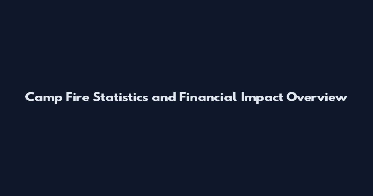 Camp Fire Statistics and Financial Impact Overview