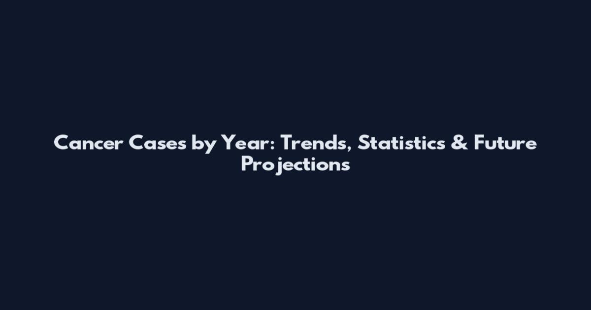 Cancer Cases by Year: Trends, Statistics & Future Projections