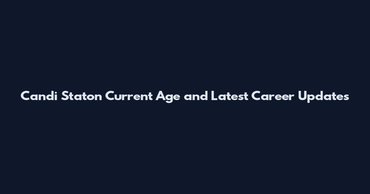 Candi Staton Current Age and Latest Career Updates