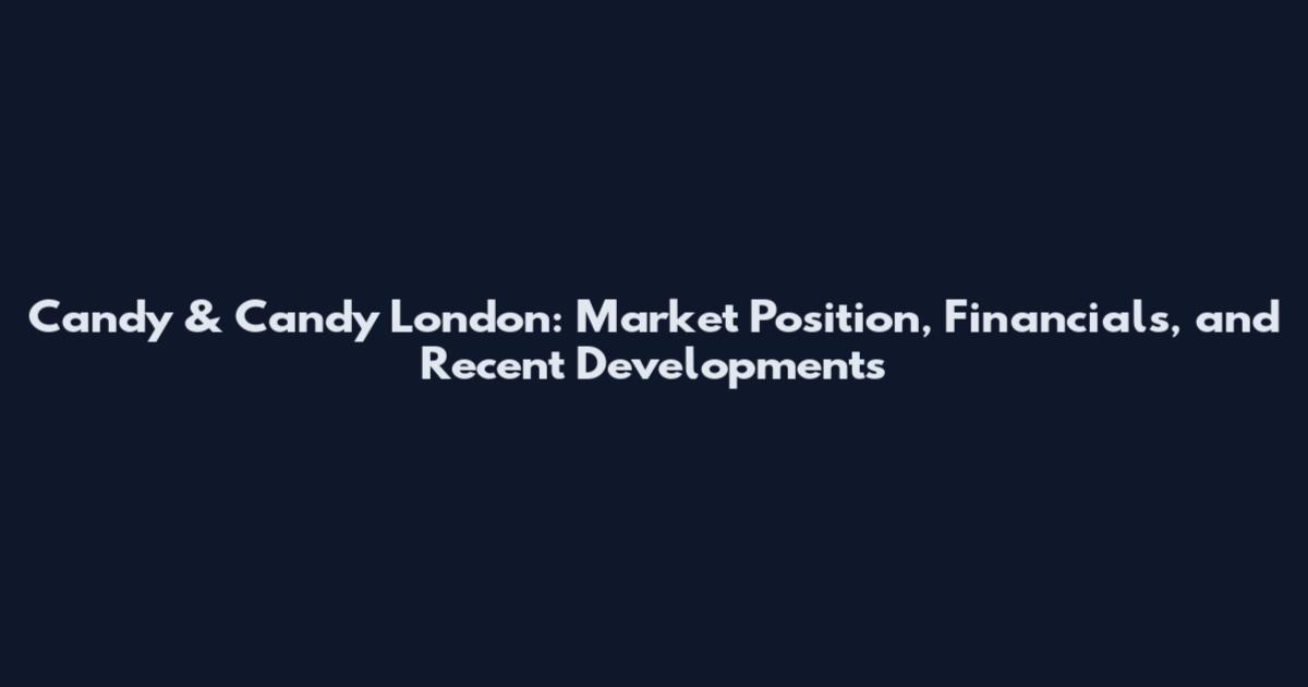 Candy & Candy London: Market Position, Financials, and Recent Developments
