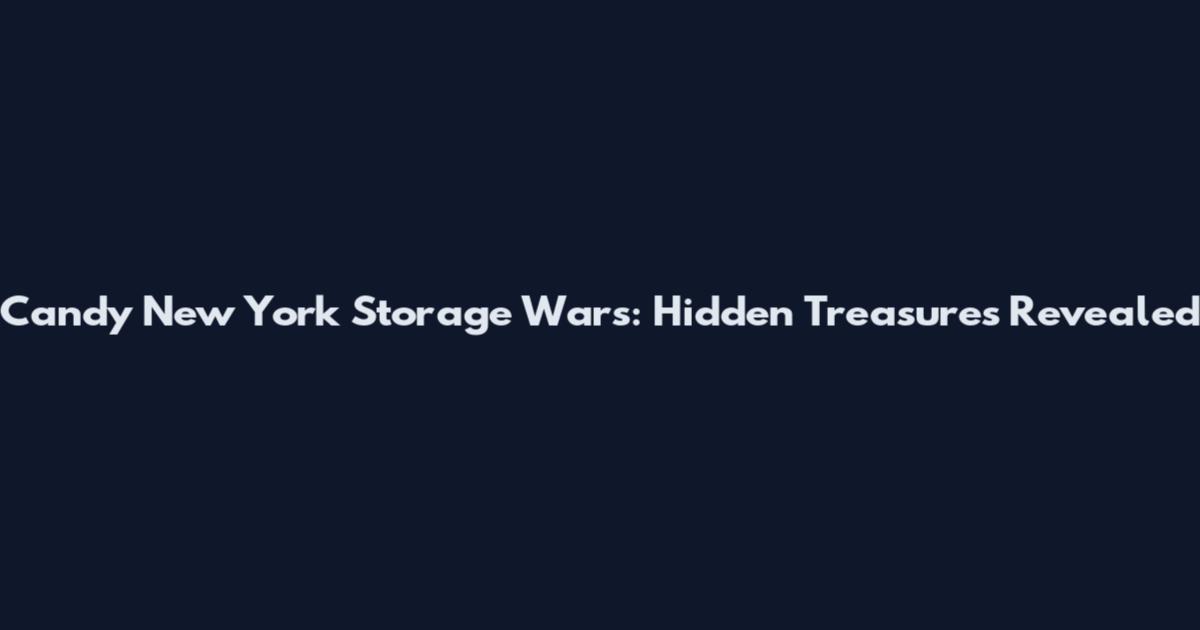 Candy New York Storage Wars: Hidden Treasures Revealed