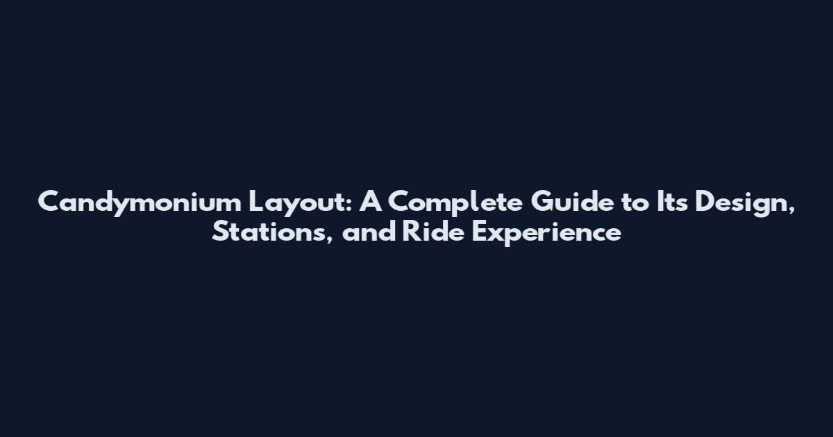 Candymonium Layout: A Complete Guide to Its Design, Stations, and Ride Experience