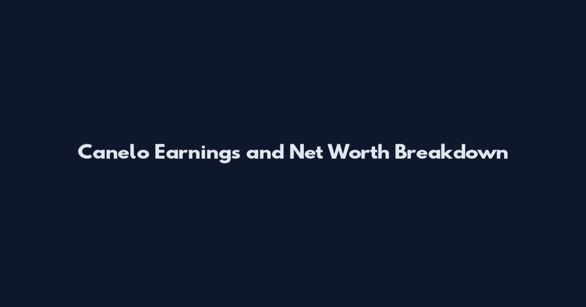 Canelo Earnings and Net Worth Breakdown