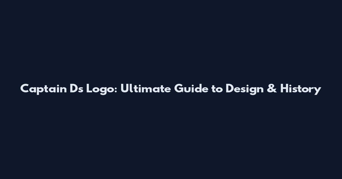 Captain D's Logo: Ultimate Guide to Design & History